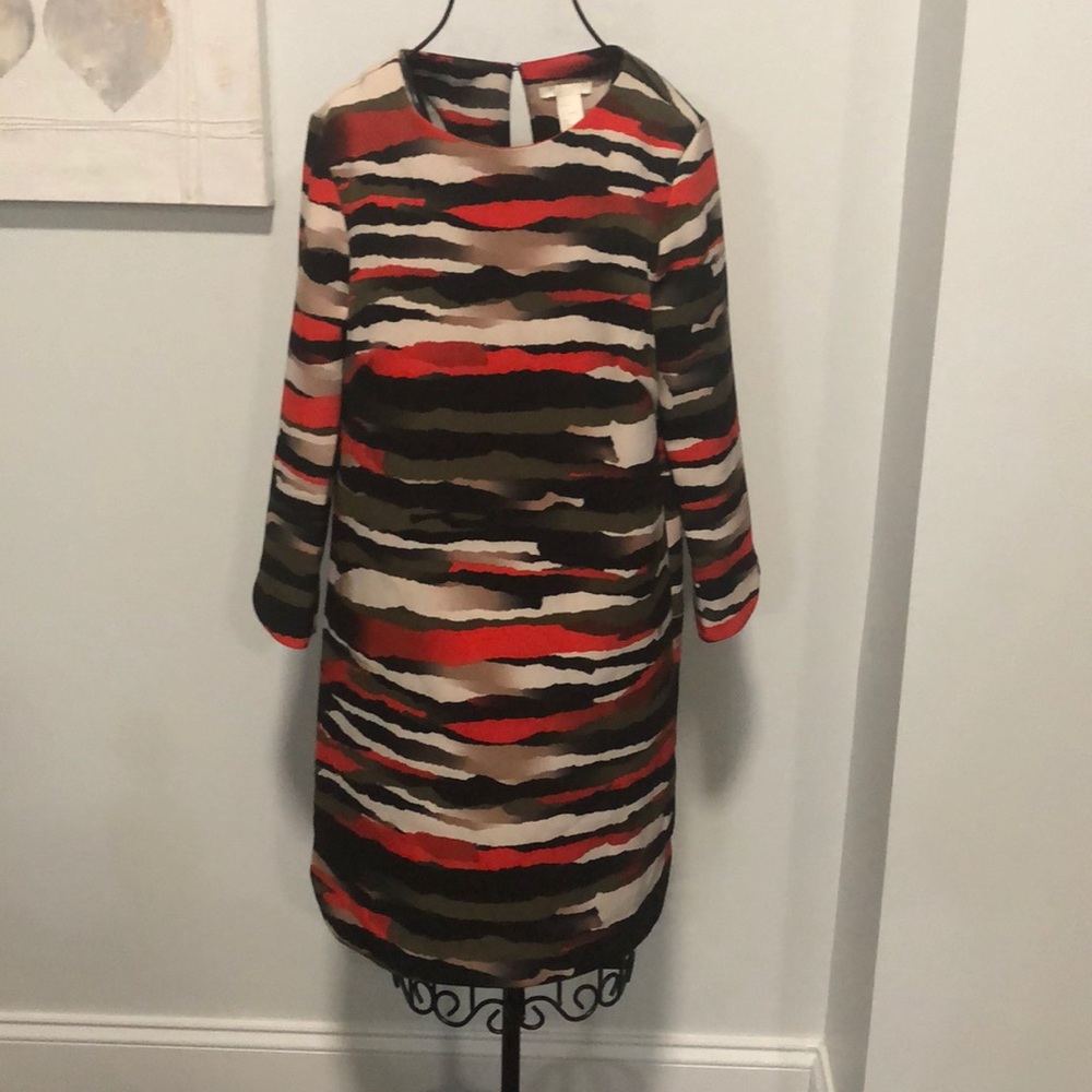Abstract camouflage dress